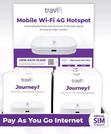 700-010-PACK – PACE INT'L Point Of Purchase Display, Mobile WiFi Hotspot Display Counter Display With Six Hotspot